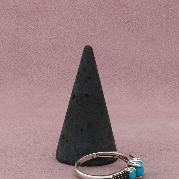 chuck clemency sterling silver sleeping beauty turquoise ring size 10 - Picture 3 of 3